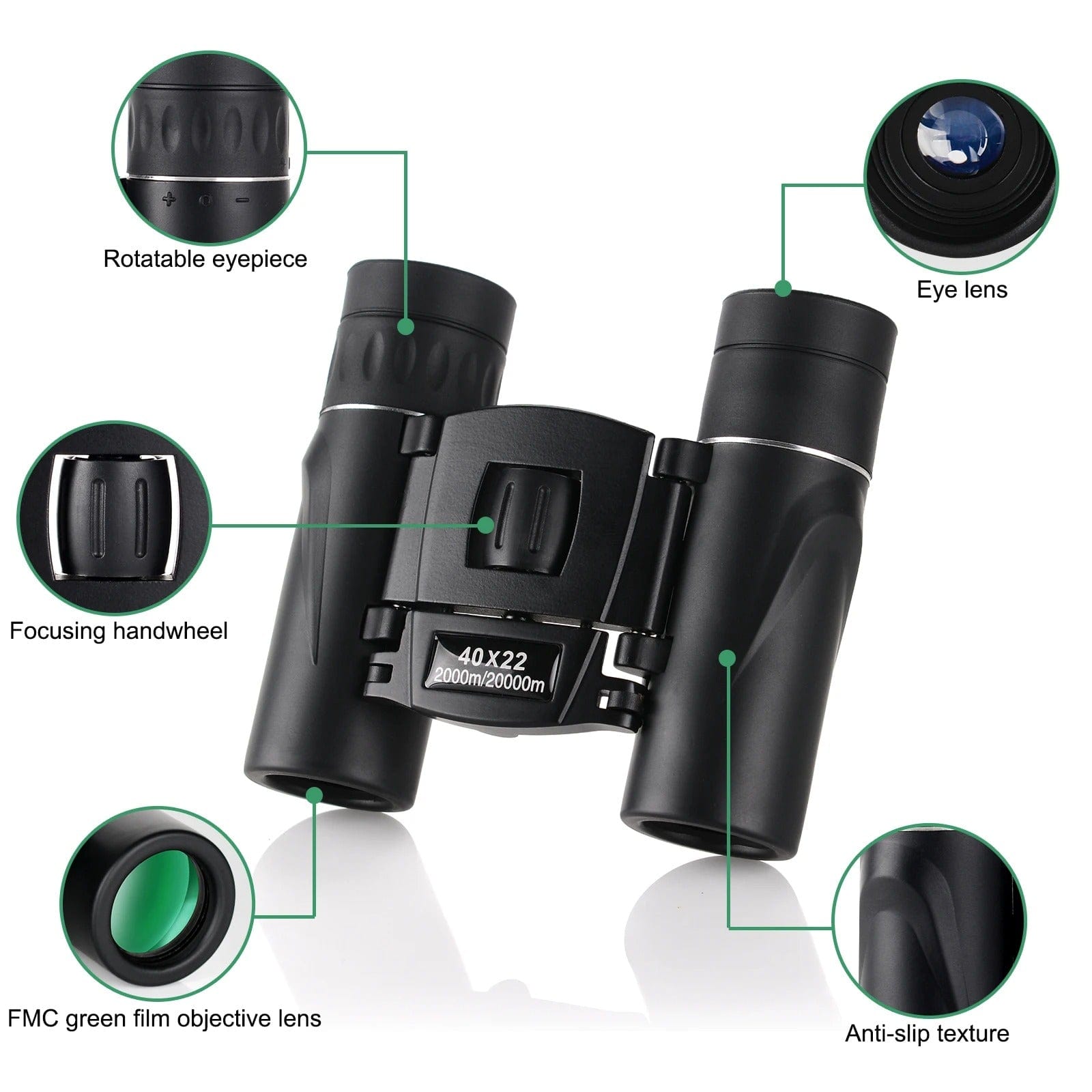 InstinctSurvival Compact Explorer Binoculars